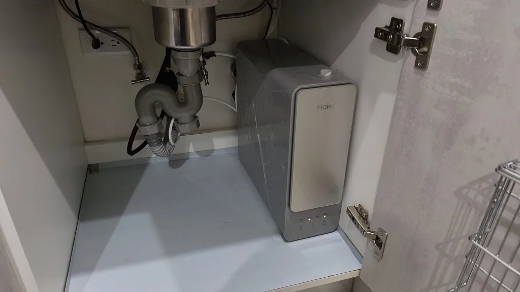 高雄仁武鑫世紀海爾RO600淨水器櫥下安裝安裝完工實拍